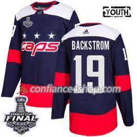 Adidas Maillot de Hockey Washington Capitals Nicklas Backstrom 19 2018 Stanley Cup Final Patch Stadium Series Authentic - Enfant